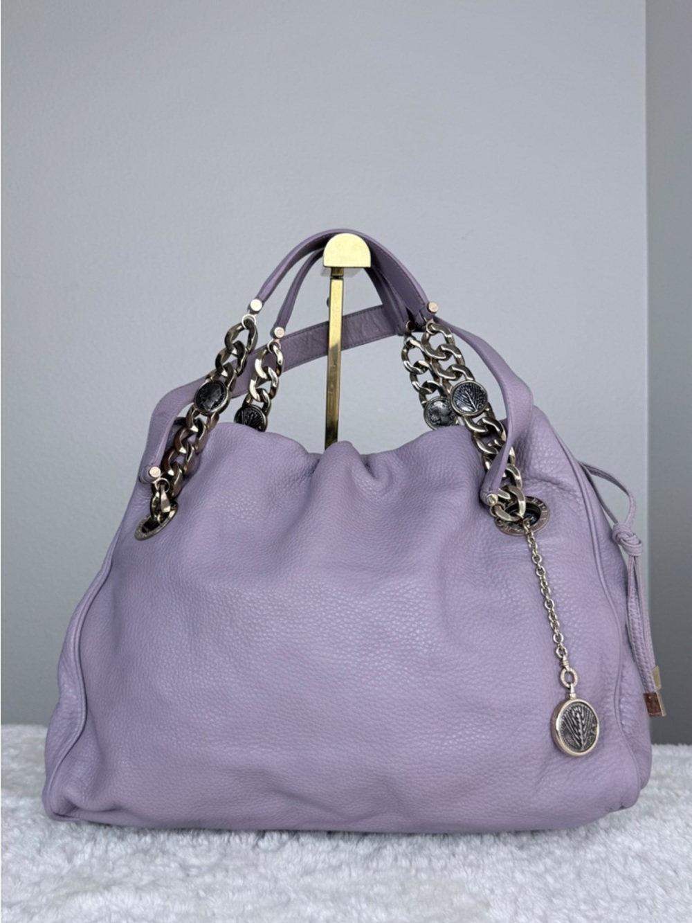Bvlgari Too handle leather purple